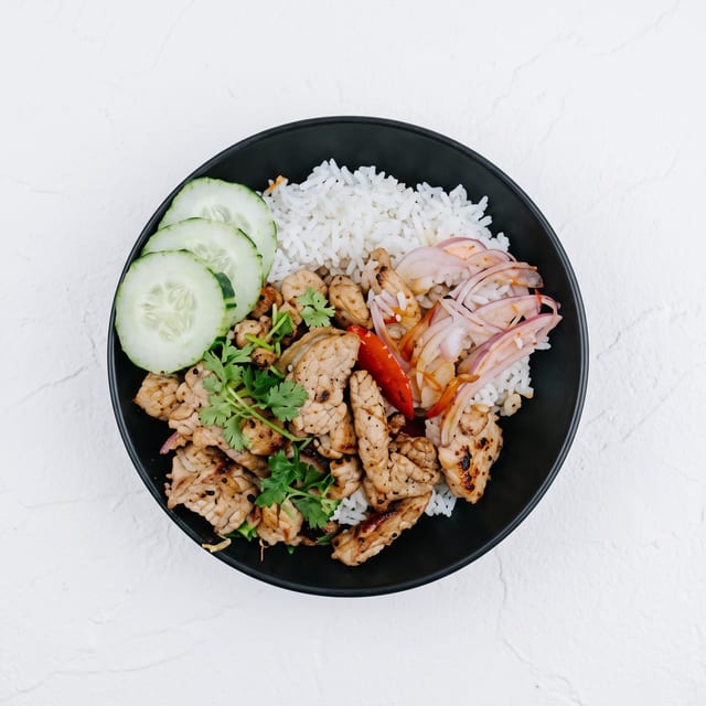 Shrimp & Chicken Teriyaki Rice Bowl.
